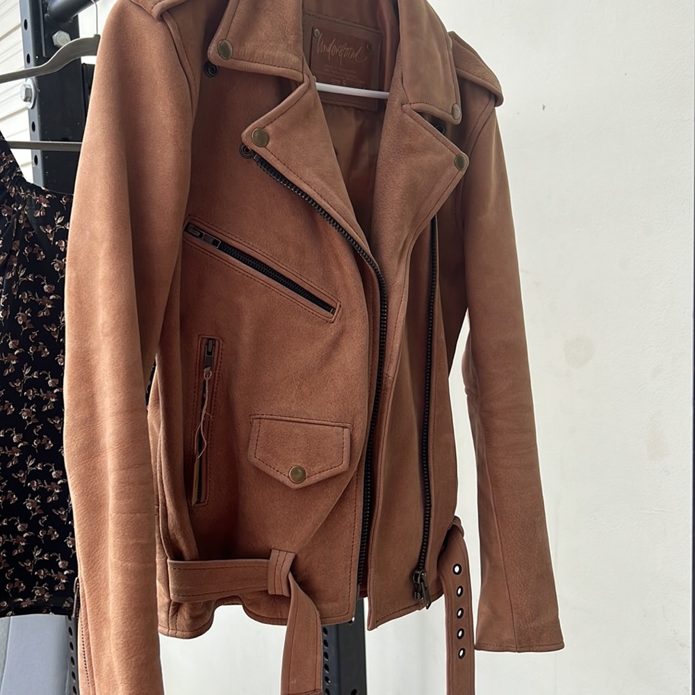 100 percent premium leather jacket from revolve